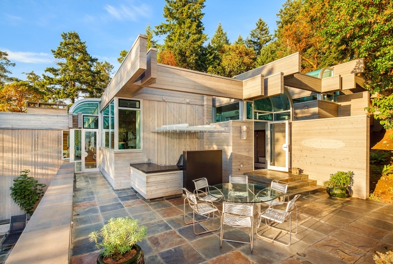 terrasse - villa contemporaine en bois par Daniel Evan White - Saanich, Canada