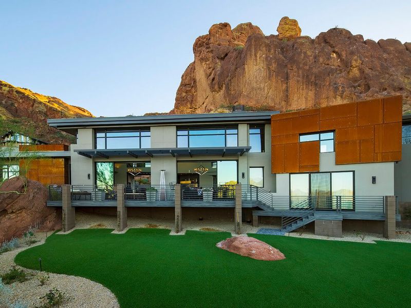 Balcon & Façade Jardin - Arizona-Contemporary Par Luster Custom Homes - Arizona, USA