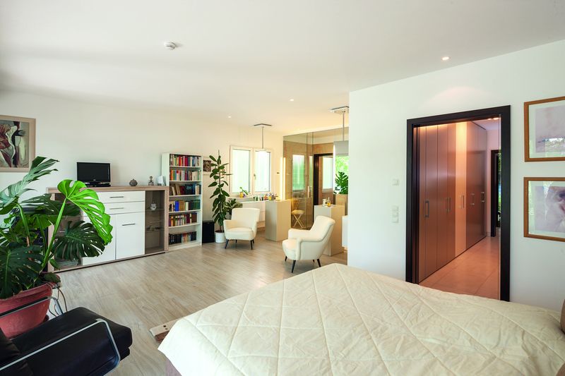 Chambre - Maison en ossature bois par Weberhaus -Brandebourg, Allemagne