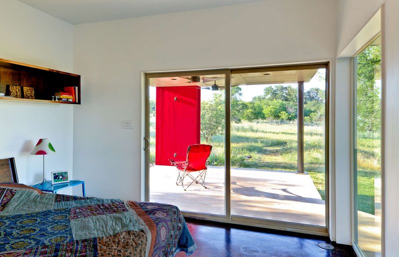 Chambre & Grande Baie Vitrée - Sleeping-House Par A-Gruppo Architects - San Marcos, USA