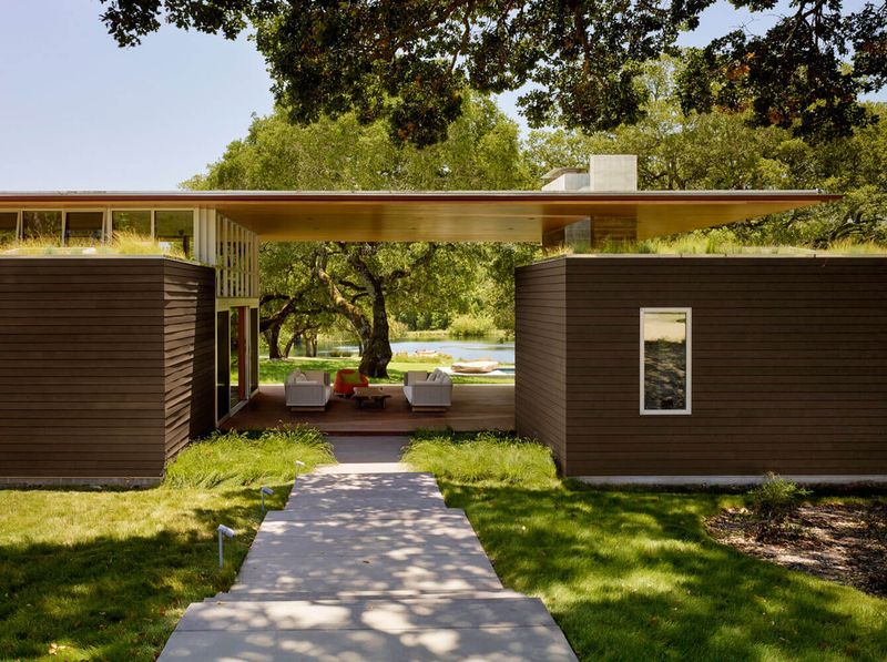 Façade Entrée - Home-Sonoma Par Turnbull Griffin Haesloop - Californie, USA