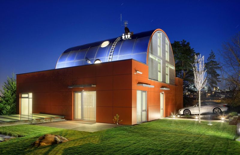 Façade Jardin Illuminé - Family Villa Par Fusion Architects - Prague, Republique Tcheque