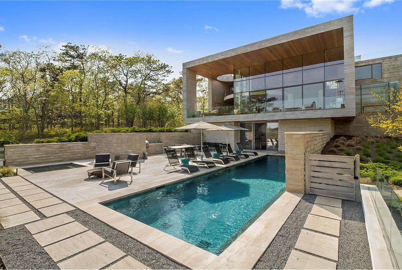 Façade Terrasse & Piscine - Hampton-Home Par Barnes Coy Architects - Hamptons, USA