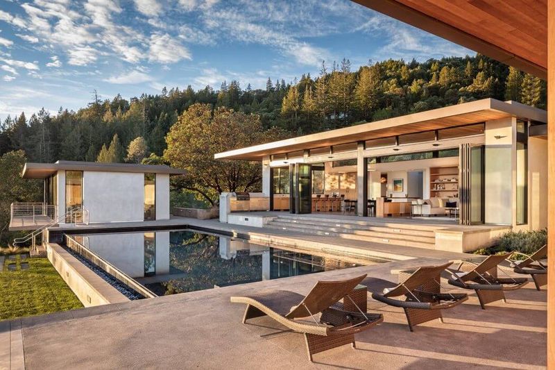 Façade Terrasse & Piscine - Healdsburg-by-John Par John Maniscalco - Healdsburg, USA