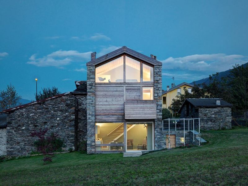 Façades Vitrées - SV-House Par Rocco Borromini - Albosaggia, Italie