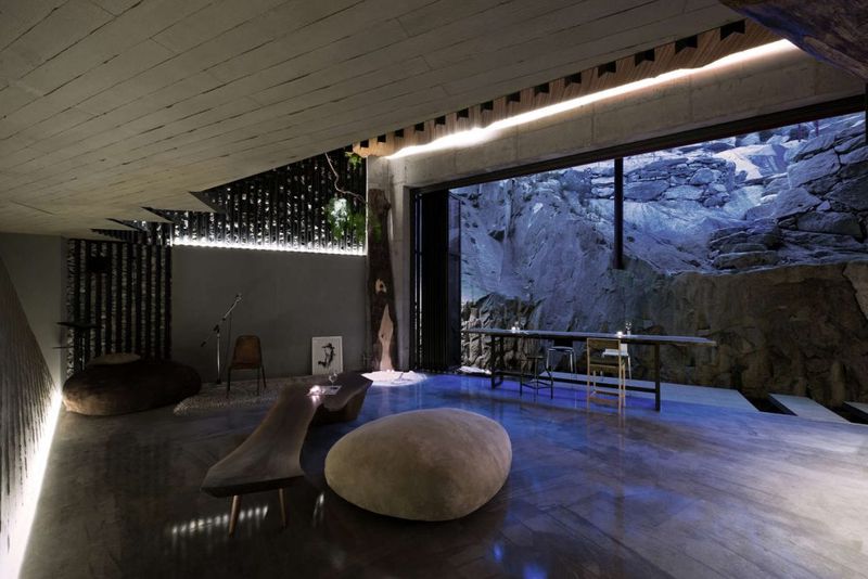Mobilier En Pierre & Salle Séjour - Dayangsanghoi Par Tune Planning - Seoul, Coree Du Sud