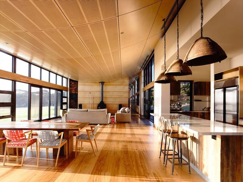 Pièce De Vie & Grande Baie Vitrée - Flinders-House Par Peter Schaad Design, Australie