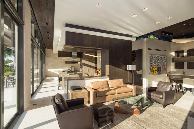 Pièce De Vie Rez De Chaussée - Ballantrae Court Par Kz Architecture - Floride, USA