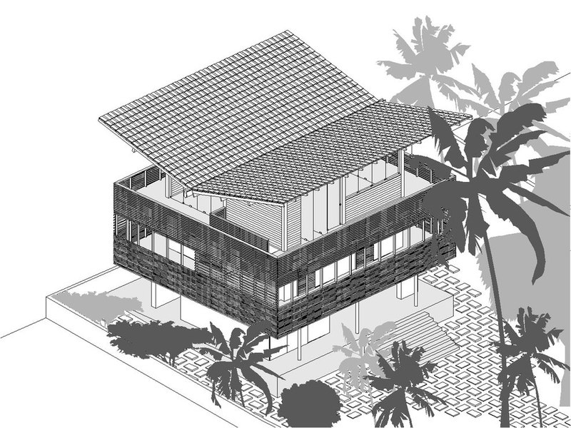 Plan Principal 2D - Casa Tropical par Camarim - Mundau, Brézil