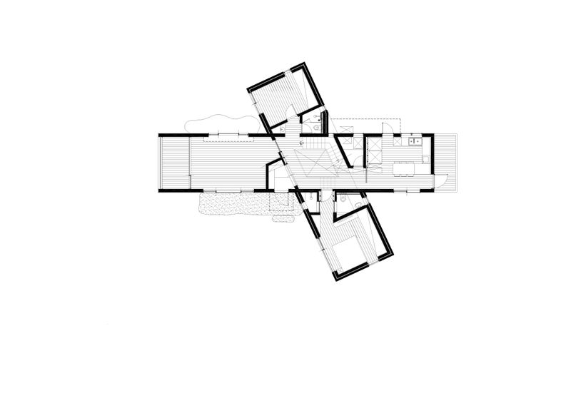 Plan 2D - Tower-House-maison-x Par ON Architecture - Gimhae, Coree Du Sud