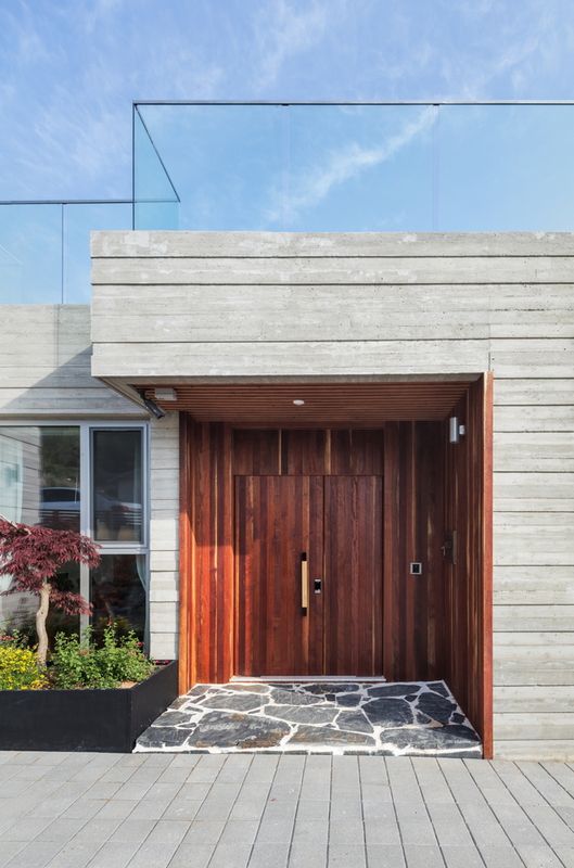 Porte Principale Entrée - House-Dongmang Par 2m2 Architects - Geoje, Coree Du Sud