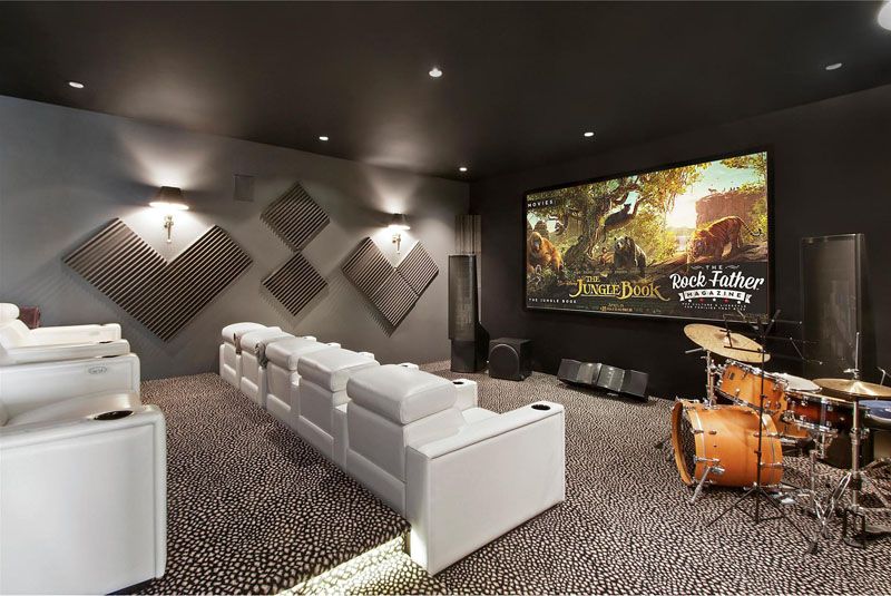 Salle Cinéma & Musique - Hampton-Home Par Barnes Coy Architects - Hamptons, USA