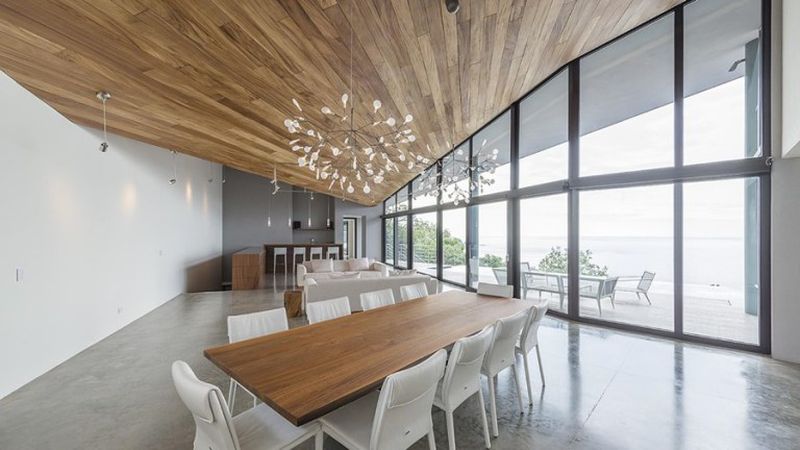 Salle & Grande Baie Vitrée - Casa Sea La Vie Par Sarco Architects, Costa Rica