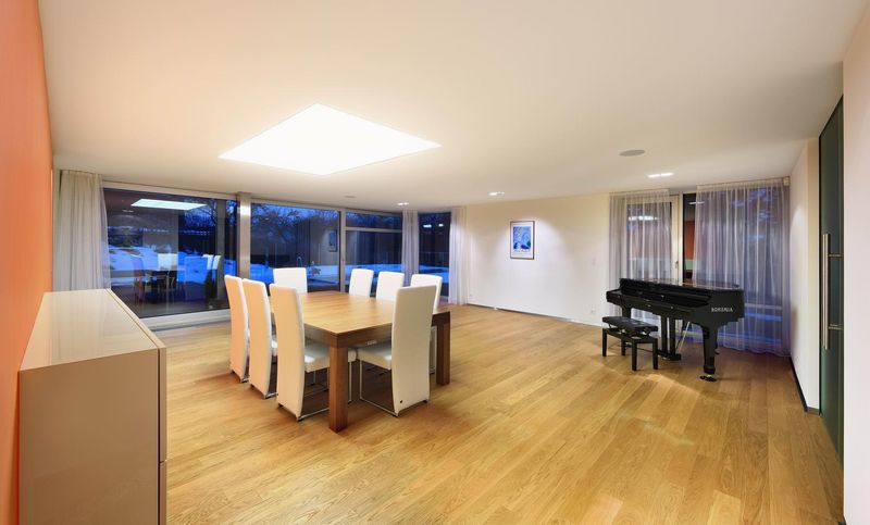 Salle Séjour & Piano - Family Villa Par Fusion Architects - Prague, Republique Tcheque