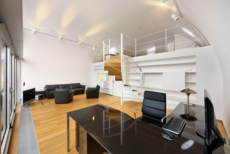 Salon & Bureau - Family Villa Par Fusion Architects - Prague, Republique Tcheque