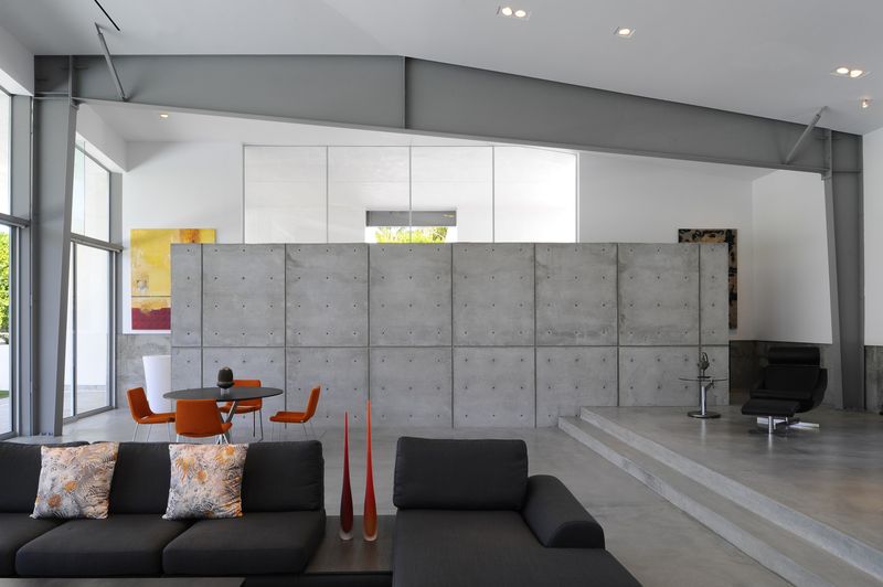Salon & Mini Salle Séjour - Desert Canopy House Par Sander Architects - Palm Springs, USA