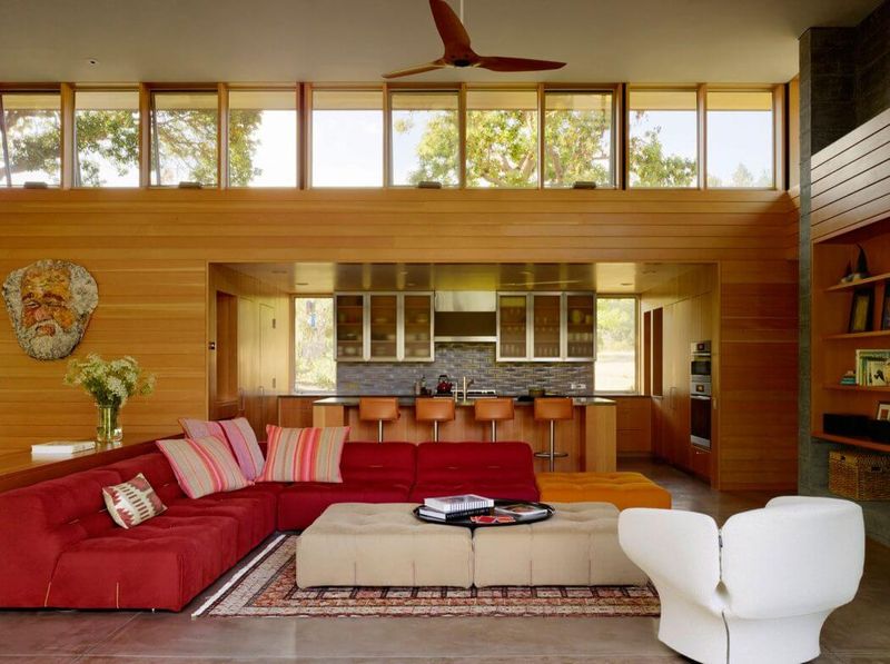 Salon Principale & îlot Central De Cuisine - Home-Sonoma Par Turnbull Griffin Haesloop - Californie, USA