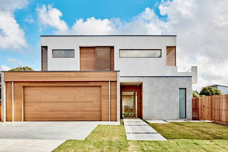 Façade entrée - Cowrie Road Home par MG Design & Building - Torquay, Australie.jpg