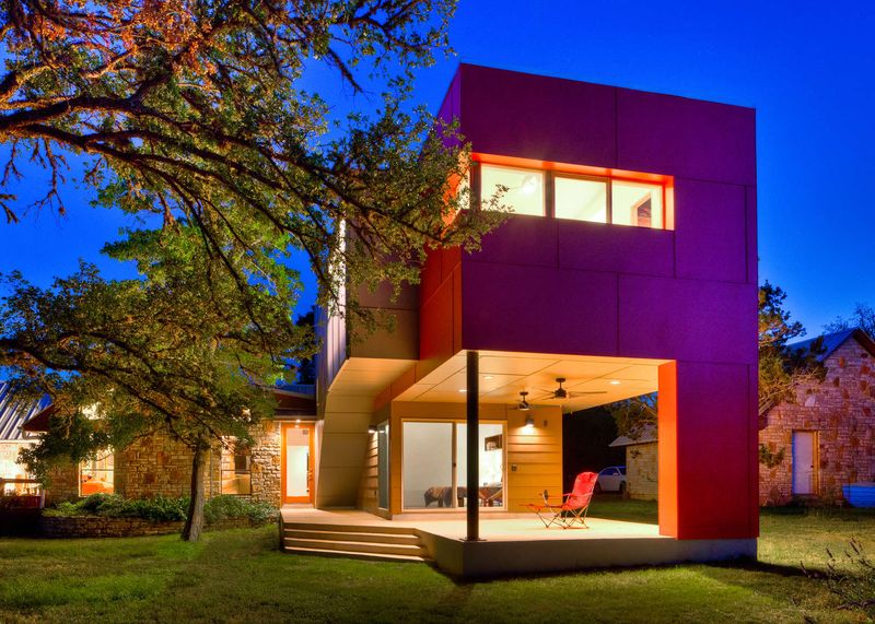 Vue D'ensemble Nuit - Sleeping-House Par A-Gruppo Architects - San Marcos, USA