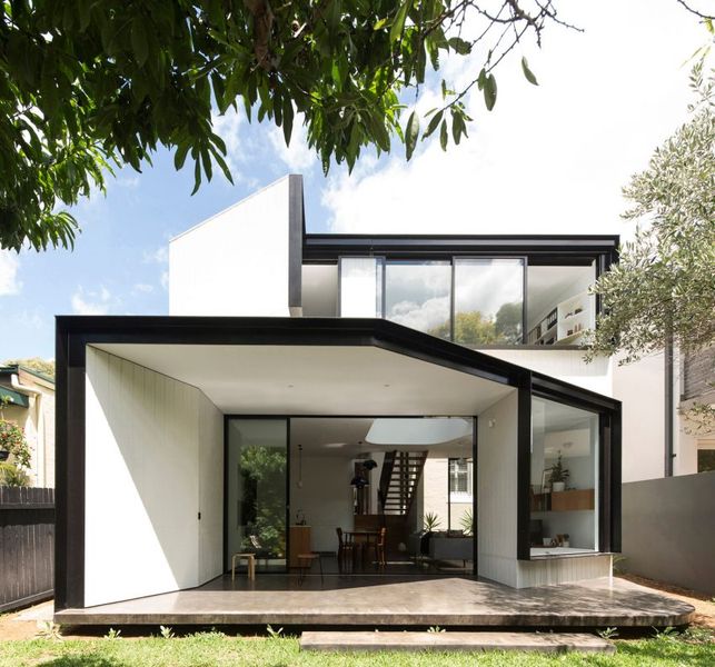 Vue Entrée Salon - Unfurled-House Par Christopher Polly Architect - Sydney, Australie