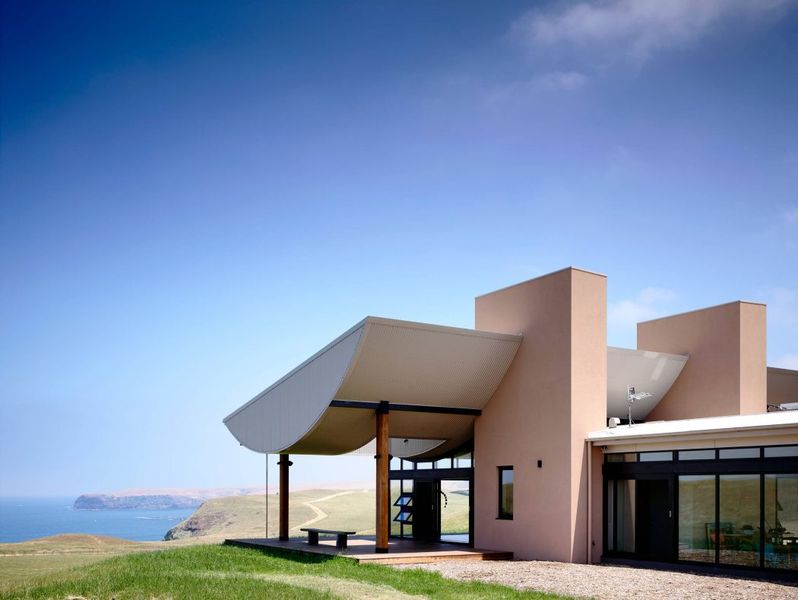 Vue Paysage-océan & Porte Vitrée Entrée - Flinders-House Par Peter Schaad Design, Australie