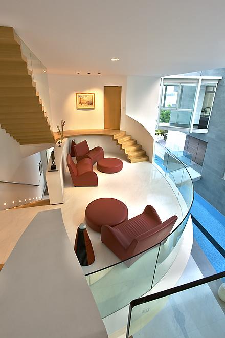 tage intémédiaire mezzanine - Sentosa Cove - Ocean Drive Bungalow par New Space Architects - Singapore