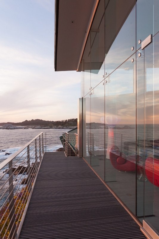 allée côté - Carmel Highlands Residence par Eric Miller Architects - Carmel-By-The-Sea, Usa