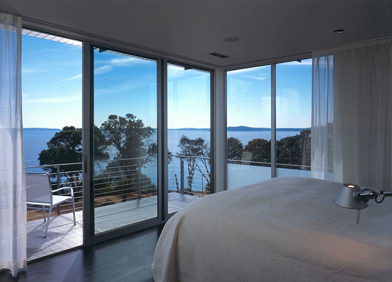 chambre - Eaton Residence par E. Cobb Architects - Seattle, Usa - Photo Paul Warchol