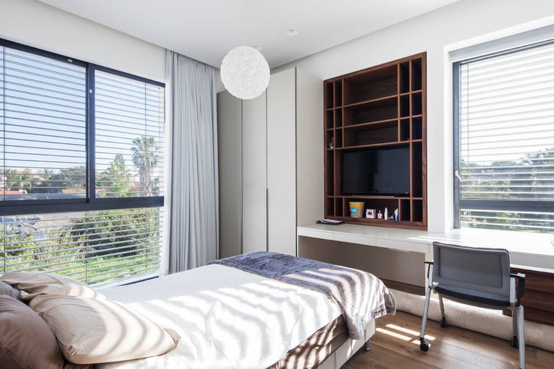 chambre - Maison contemporaine béton par Ron Aviv - Tel Aviv, Israël