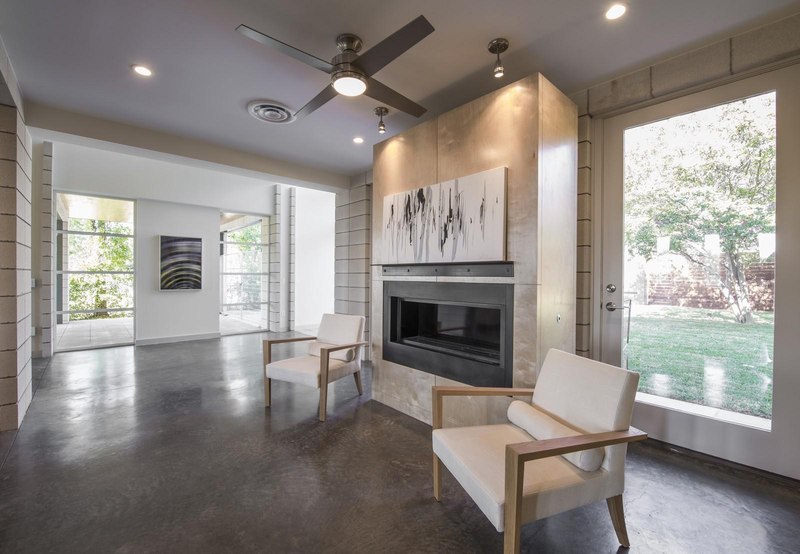 cheminée - PV14_House par M Gooden Design - Dallas, Usa
