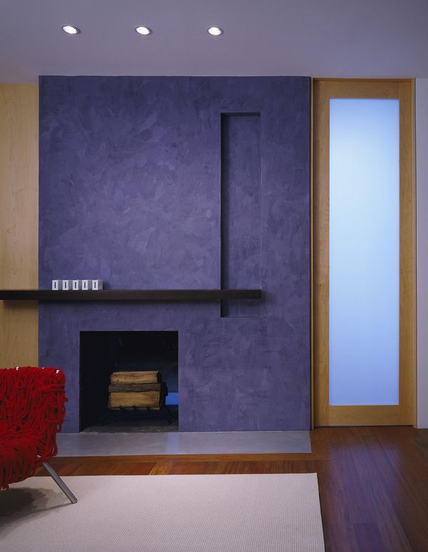 cheminée salon - Hargrave-Residence par Robert M. Gurney Architect - Maryland, Etats-Unis