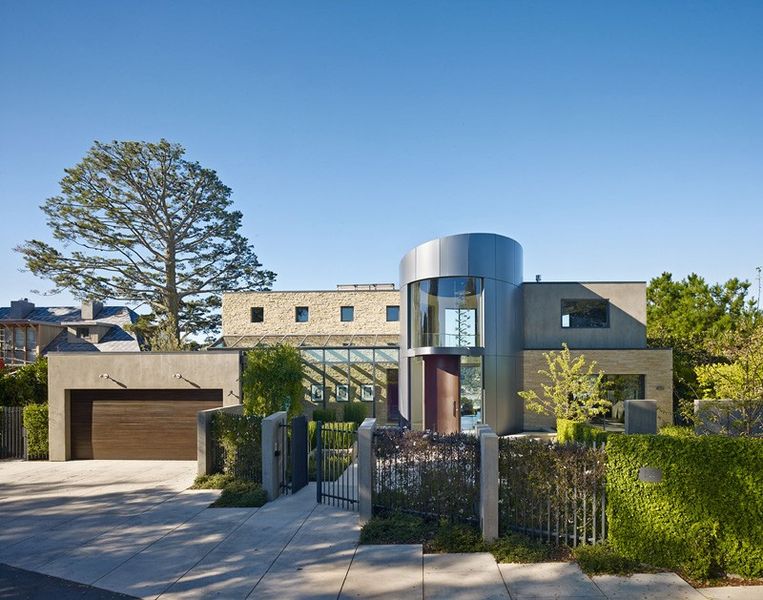 clôture - maison exclusive par Polsky Perlstein Architectes - San Francisco, USA