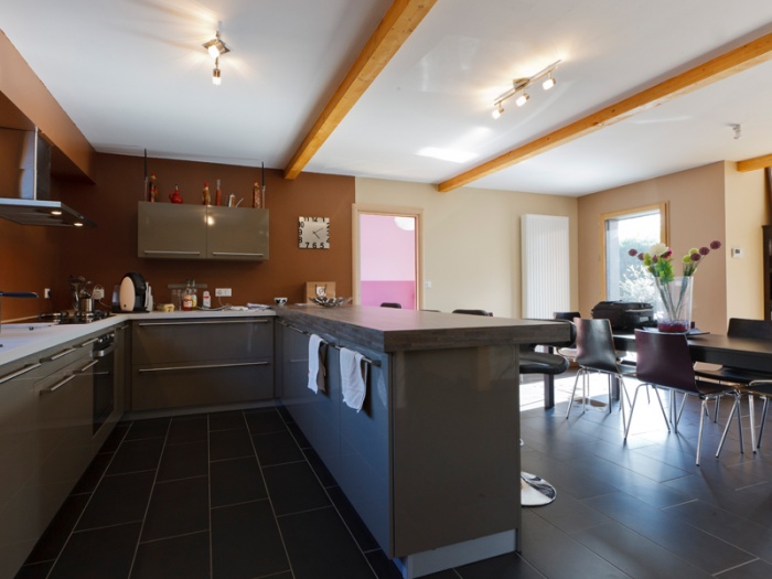 cuisine - Maison bois contemporaine - Ocube Architecte - France