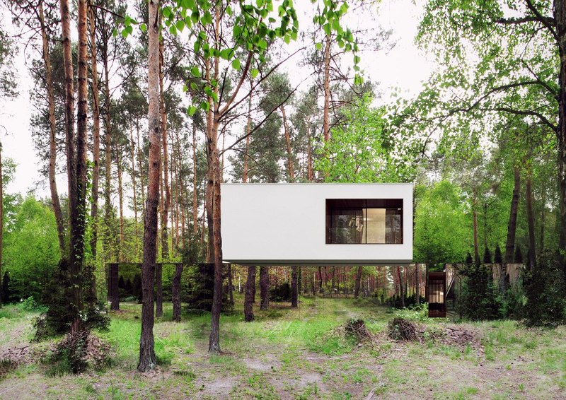 façade côté - Izabelin House par REFORM Architekt - Varsovie, Pologne