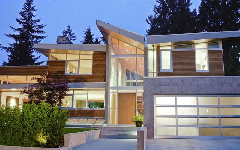 façade entrée - Forest House par Garret Cord Werner - Vancouver, Canada