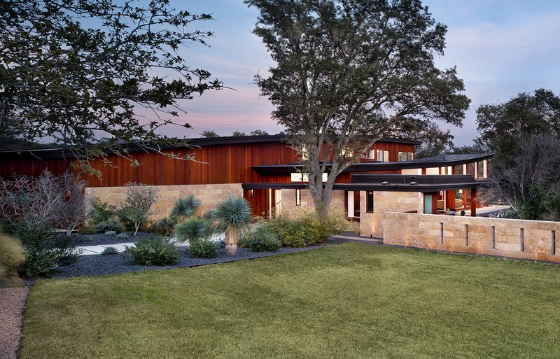façade entrée - Tree House par Miró Rivera Architects - Austin, Texas, Usa