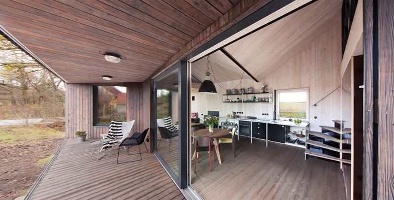 façade entrée - Wooden-House par ASGK design - Lodin, République Tchèque