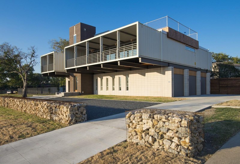façade entrée et garage - PV14_House par M Gooden Design - Dallas, Usa