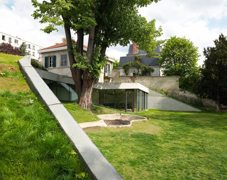 façade intérieure - Maison PLJ par Hertweck Devernois Architectes Urbanistes, France - photo Siméon Levaillant