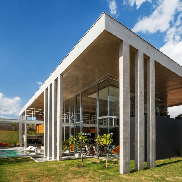 façade jardin - Botucatu-House par FGMF Arquitetos - Botucatu, Brésil