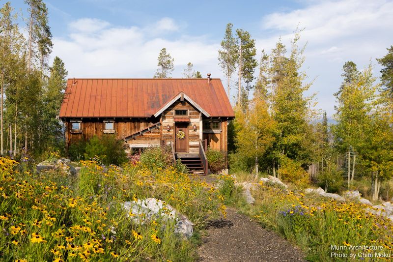façade jardin & entrée arrière - Camp 88 par Munn Architecture - Colorado, USA