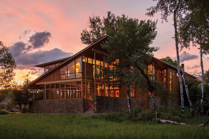 façade rivière - Montana Glass Home par Cutler Anderson Architects - Montana, Usa