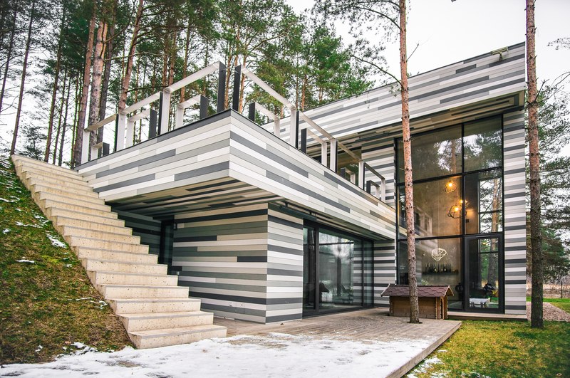 façade terrasse - Maison contemporaine par GYZA - Vinius, Lituanie