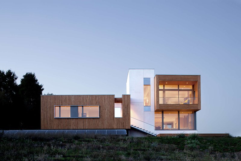 façade terrasse de nuit - Karuna House par Holst Architecture - Newberg, OR, Usa