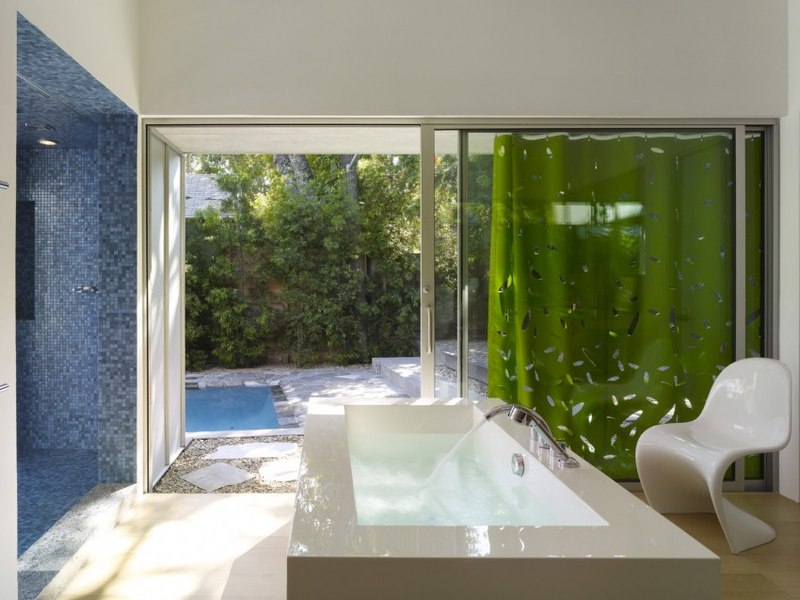 lavabo salle de bains - Norwich Residence par Clive Wilkinson Architects - West Holywod, Usa
