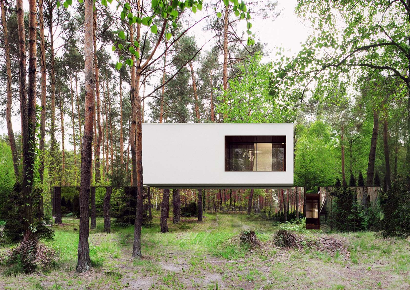 mirrored home between the trees par Reform Architekt - + d'infos