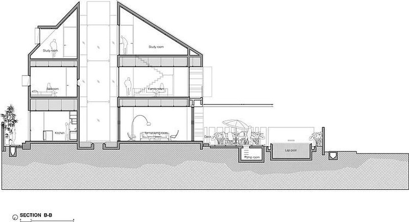 plan - 66mrn house par Ong&Ong - Singapour