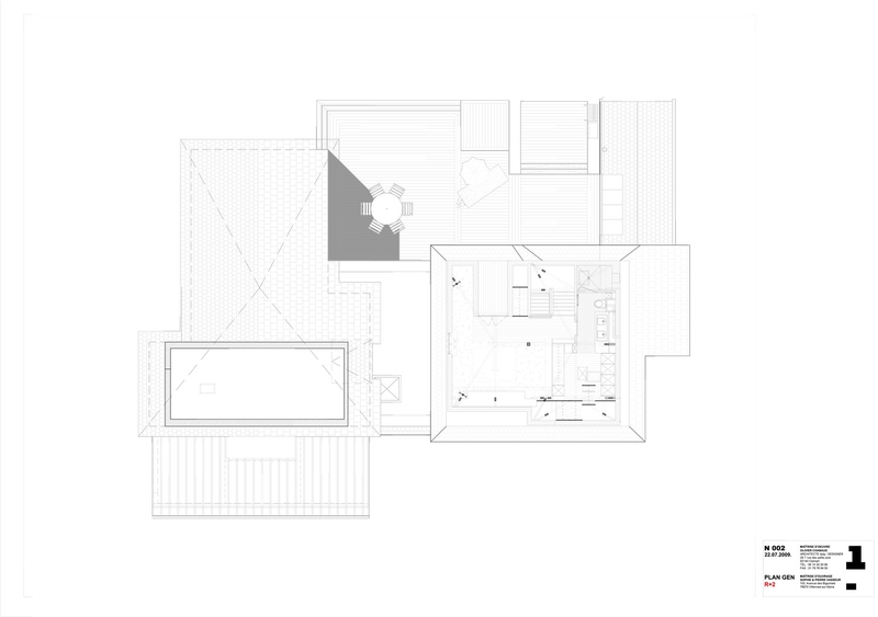 plan R2 - Rénovation Maison V - Olivier Chabaud Architecte - France