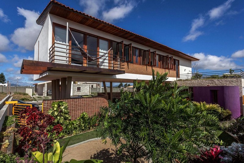 porte à faux - Casa do Arquiteto par Jirau Arquitetura - Pernambuco, Brésil