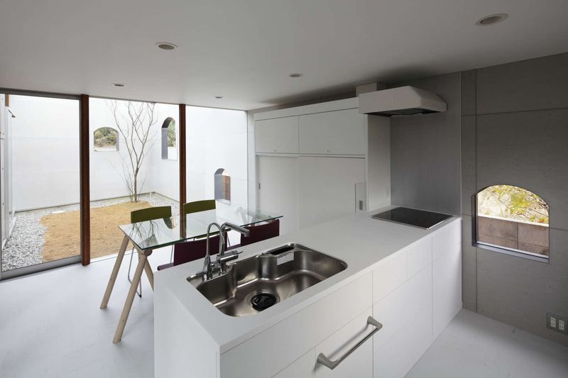 séjour & cuisine - maison bois contemporaine par Masahiro Miyake - Tokushima, Japon